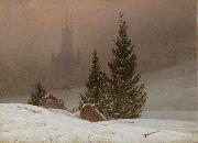 Caspar David Friedrich Winter Landscape with Church (mk10) china oil painting reproduction